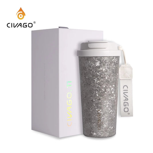 CIVAGO Ti（17oz）Luxury Pure Titanium Coffee Travel Mug